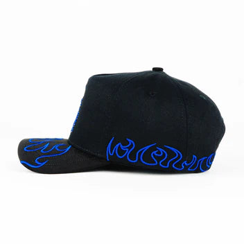 GORRA LA ANGEL BLUE FLAME CRYSTAL BLACK