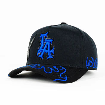 GORRA LA ANGEL BLUE FLAME CRYSTAL BLACK