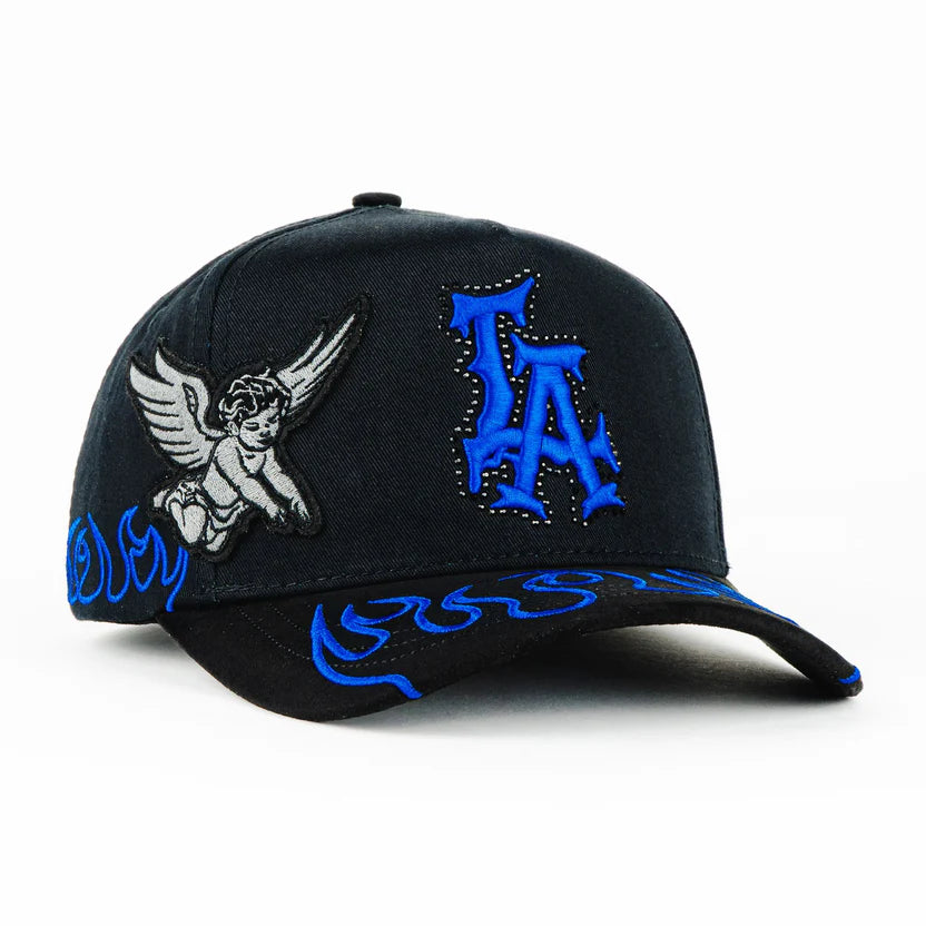 GORRA LA ANGEL BLUE FLAME CRYSTAL BLACK