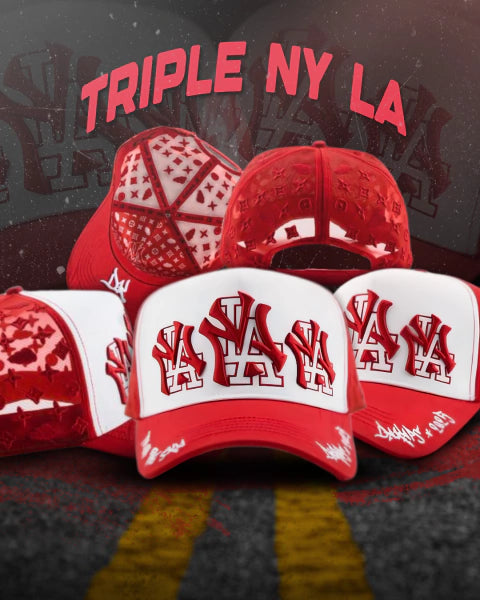 GORRA DAKAPS TRIPLE NY/LA RED WHITE