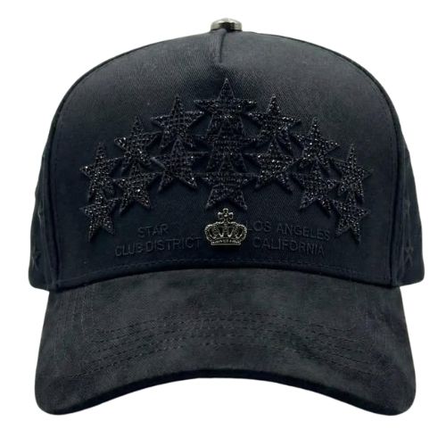 GORRA STAR HATS CLUB  TOTAL BLACK DISTRIC